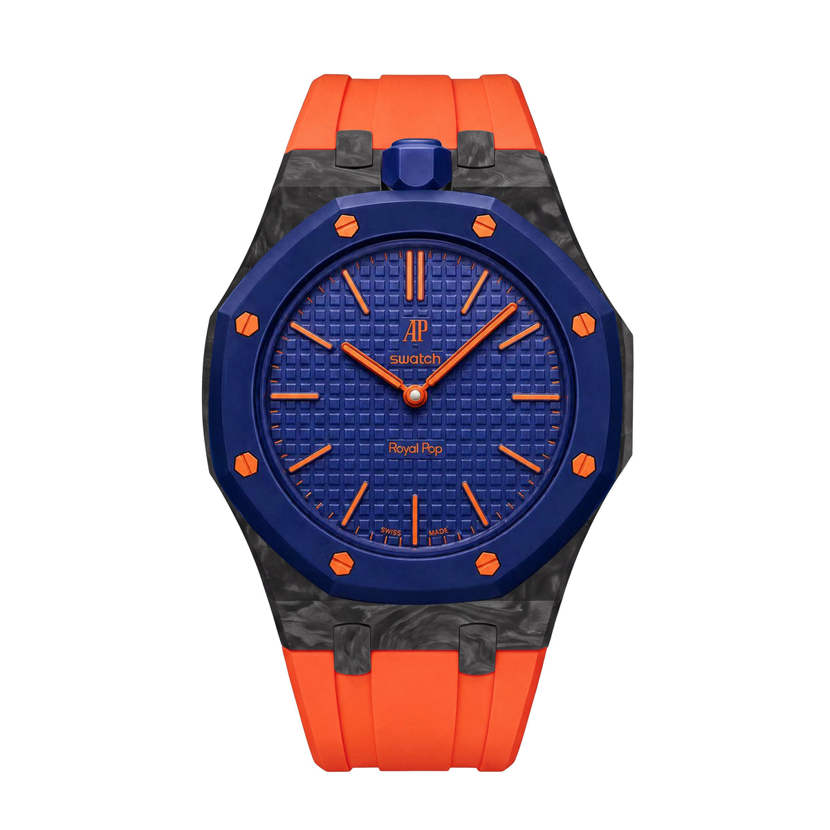 [AuraEcho]Royal Oak Pop Exclusive Carbon‑fiber Case & Silicone Strap(Only Strap)