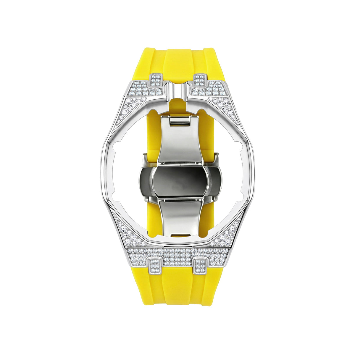[AuraEcho] Royal Oak Pop Exclusive Steel Case With Diamond(Moissanite) & Silicone Strap
