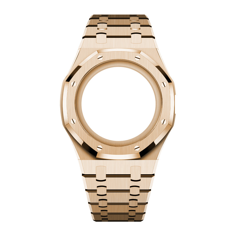 [AuraEcho]Royal Oak Pop Exclusive Steel Case & Strap Full‑wrap Embedded Watch Band (AP6013A)(Only Strap)