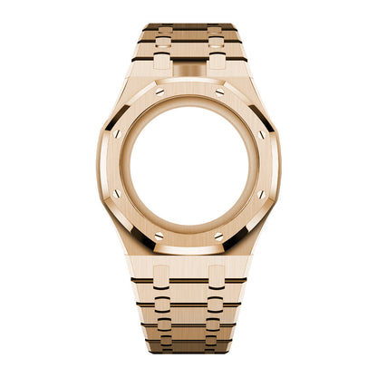 [AuraEcho]Royal Oak Pop Exclusive Steel Case & Strap Full‑wrap Embedded Watch Band (AP6013A)(Only Strap)