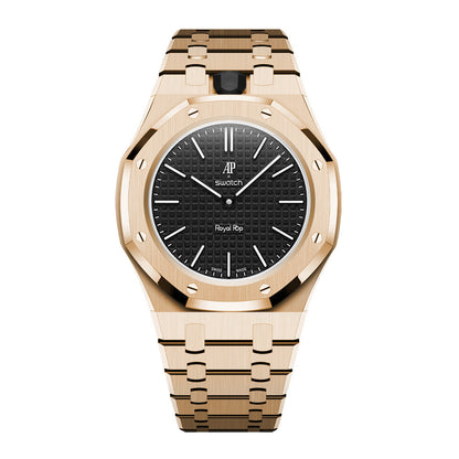 [AuraEcho]Royal Oak Pop Exclusive Steel Case & Strap Full‑wrap Embedded Watch Band (AP6013A)(Only Strap)