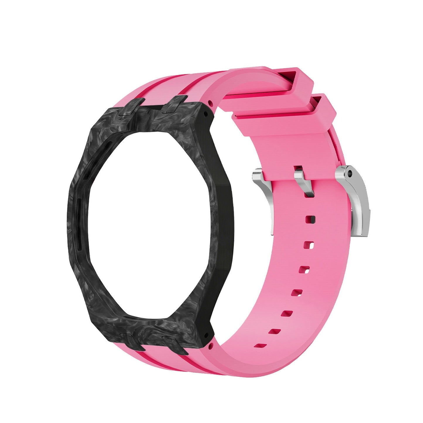 [AuraEcho]Royal Oak Pop Exclusive Carbon‑fiber Case & Silicone Strap(Only Strap)