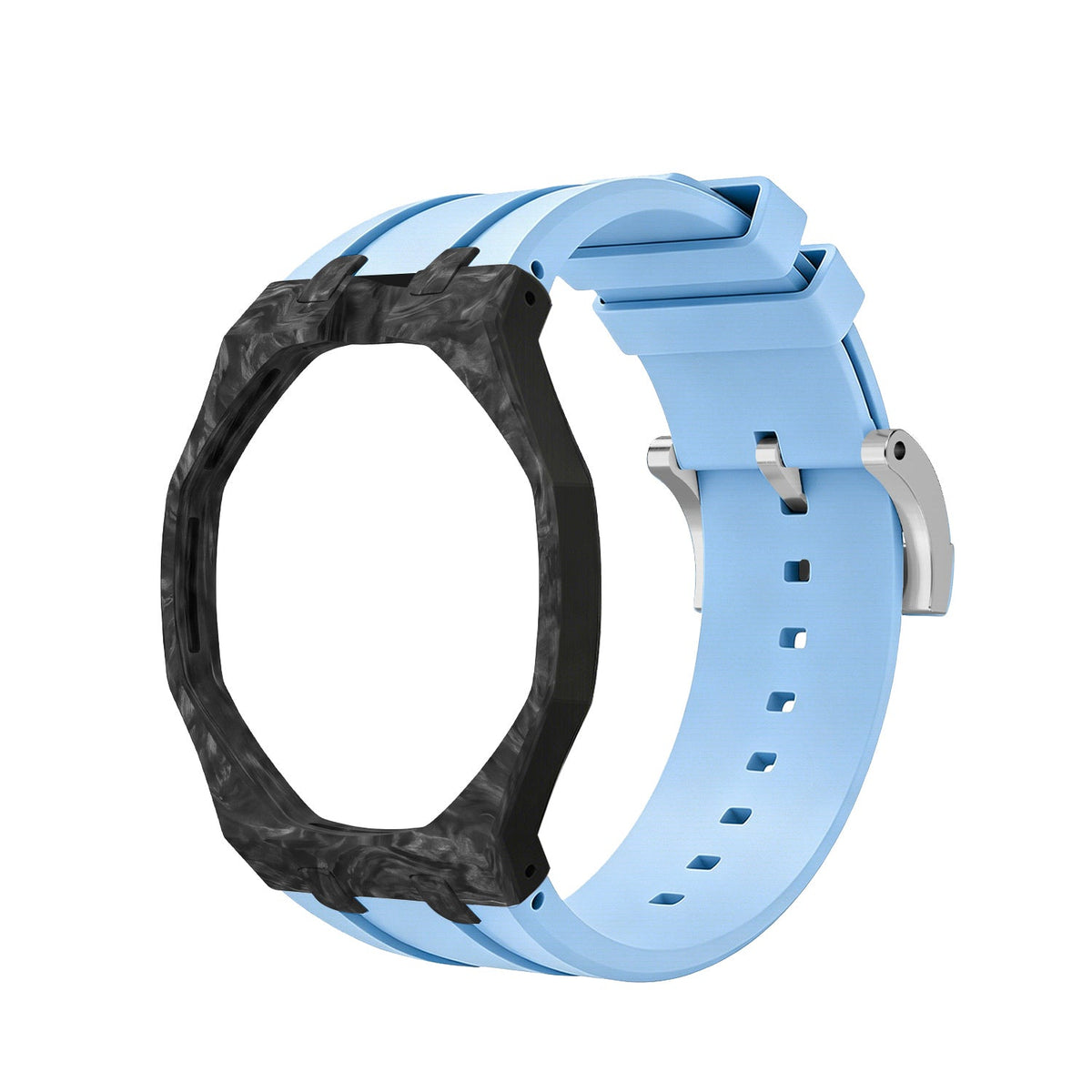 [AuraEcho]Royal Oak Pop Exclusive Carbon‑fiber Case & Silicone Strap(Only Strap)
