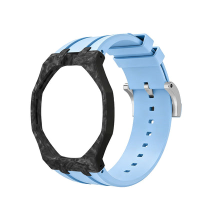 [AuraEcho]Royal Oak Pop Exclusive Carbon‑fiber Case & Silicone Strap(Only Strap)