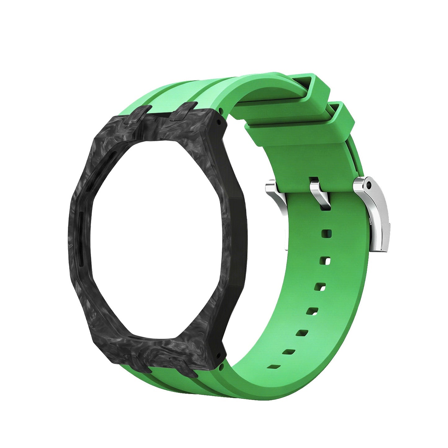 [AuraEcho]Royal Oak Pop Exclusive Carbon‑fiber Case & Silicone Strap(Only Strap)