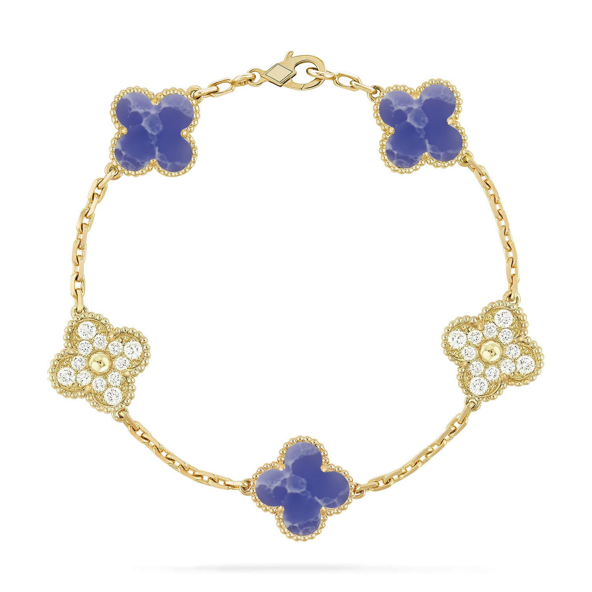 [AuraEcho]CLOVER 5 MOTIF BLUE VEINS BRACELET COLLECTION