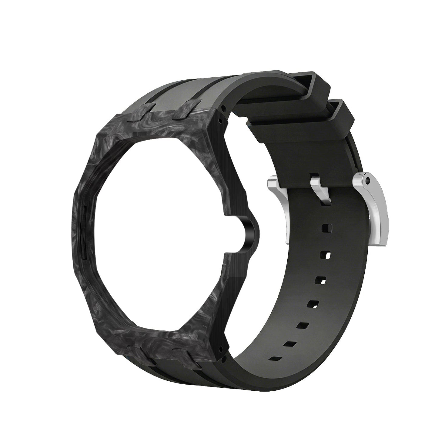 [AuraEcho]Royal Oak Pop Exclusive Carbon‑fiber Case & Silicone Strap(Only Strap)