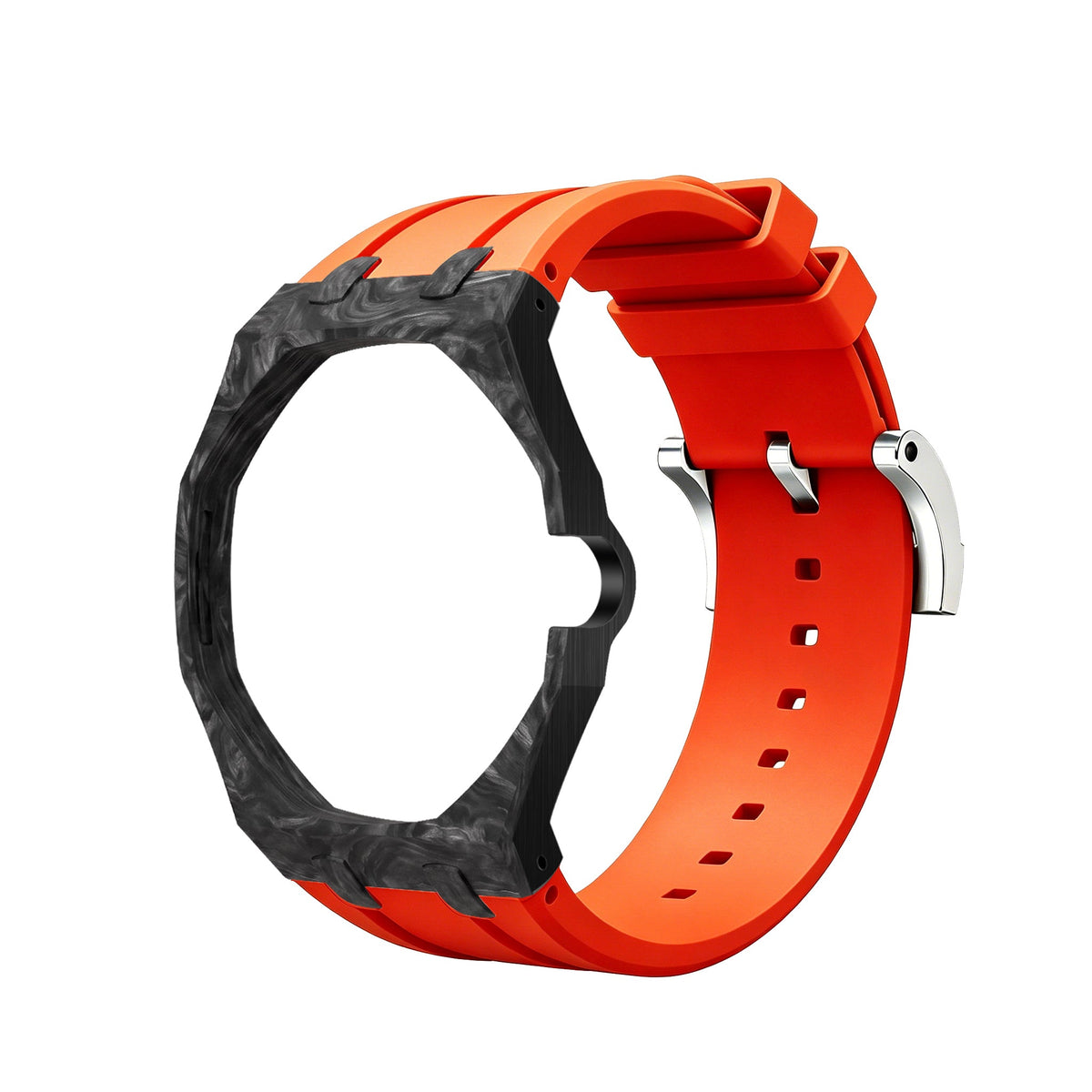 [AuraEcho]Royal Oak Pop Exclusive Carbon‑fiber Case & Silicone Strap(Only Strap)