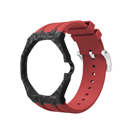 [AuraEcho]Royal Oak Pop Exclusive Carbon‑fiber Case & Silicone Strap(Only Strap)