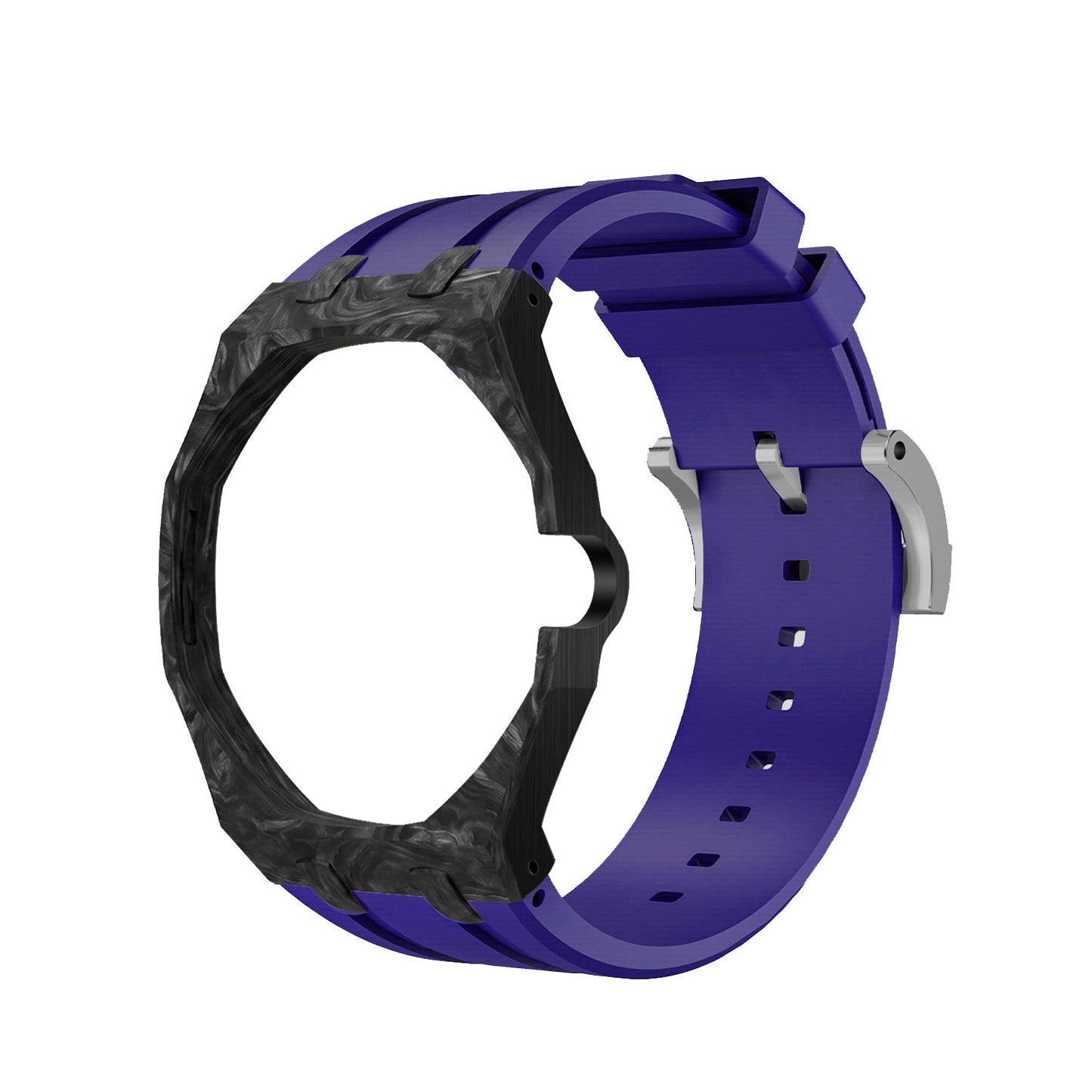 [AuraEcho]Royal Oak Pop Exclusive Carbon‑fiber Case & Silicone Strap(Only Strap)