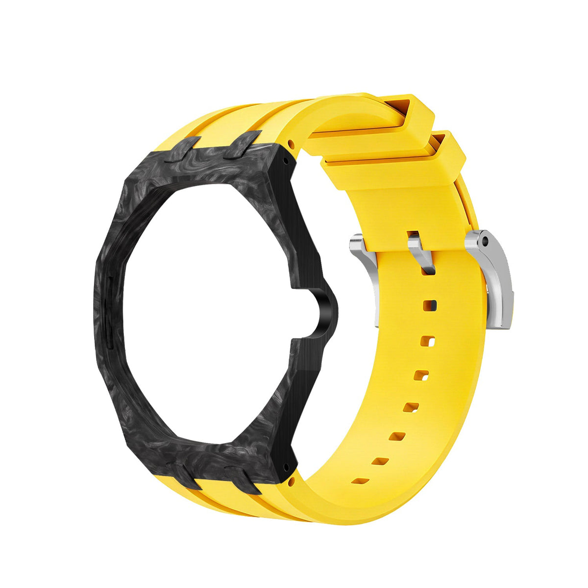 [AuraEcho]Royal Oak Pop Exclusive Carbon‑fiber Case & Silicone Strap(Only Strap)