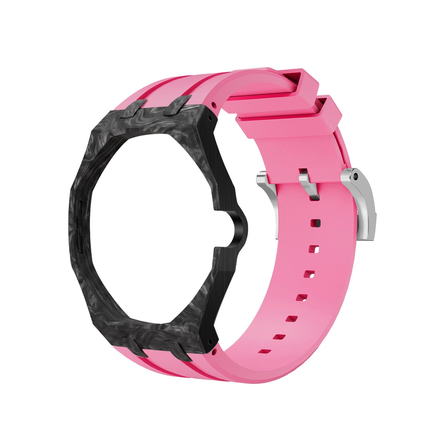[AuraEcho]Royal Oak Pop Exclusive Carbon‑fiber Case & Silicone Strap(Only Strap)
