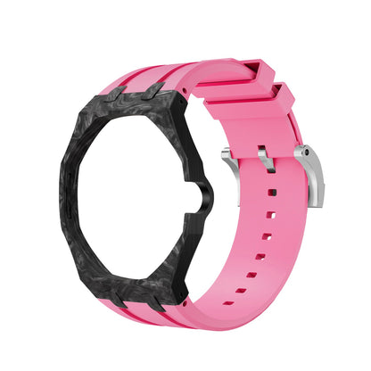 [AuraEcho]Royal Oak Pop Exclusive Carbon‑fiber Case & Silicone Strap(Only Strap)