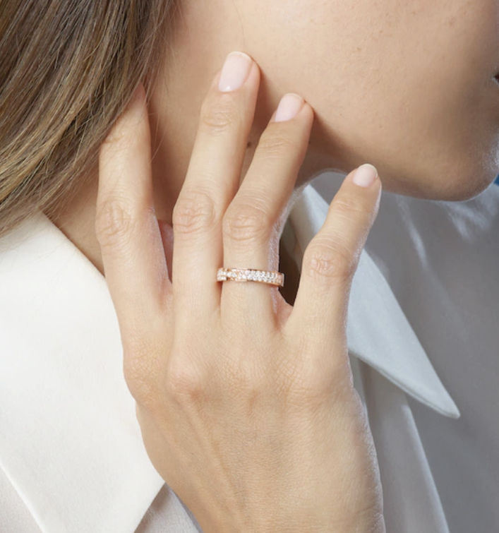 [AuraEcho]ALLIANCE LIENS VIDENCE PAVED DIAMOND 4MM RING