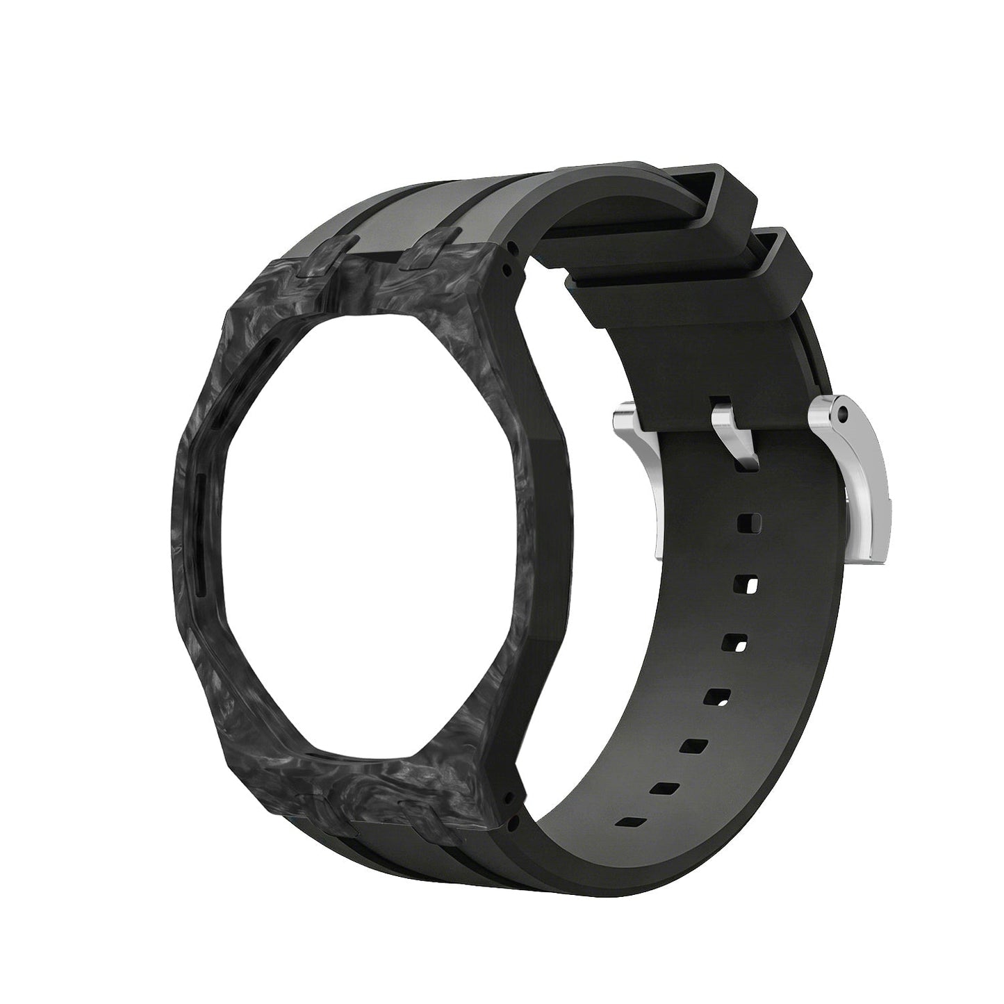 [AuraEcho]Royal Oak Pop Exclusive Carbon‑fiber Case & Silicone Strap(Only Strap)