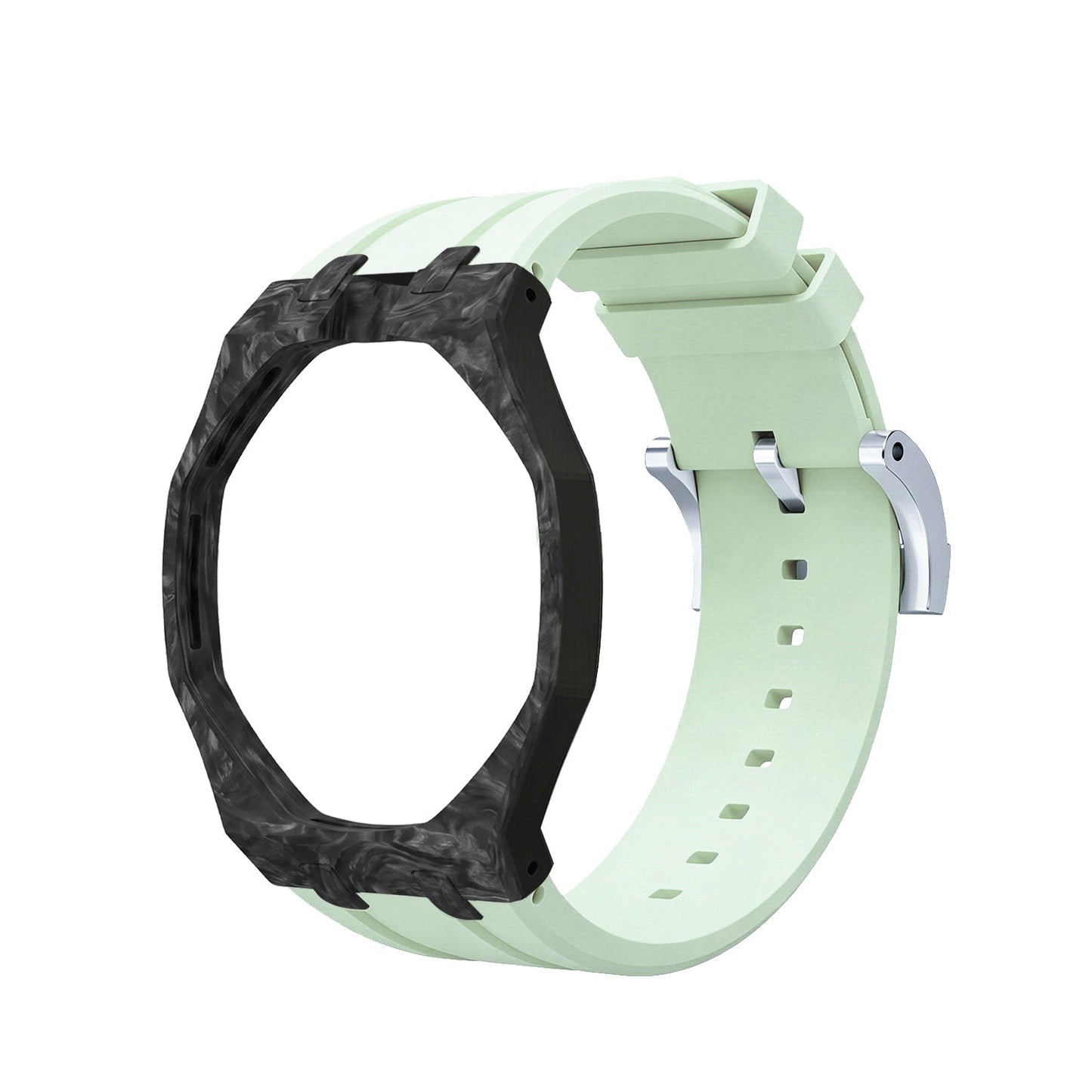 [AuraEcho]Royal Oak Pop Exclusive Carbon‑fiber Case & Silicone Strap(Only Strap)