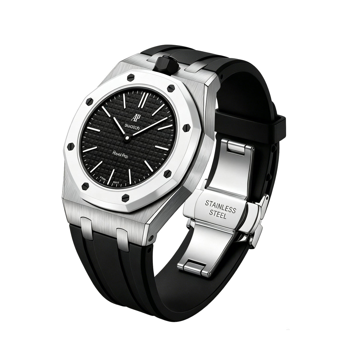 [AuraEcho]Royal Oak Pop Exclusive Steel Case & Silicone Strap With Cradle(Only Strap)