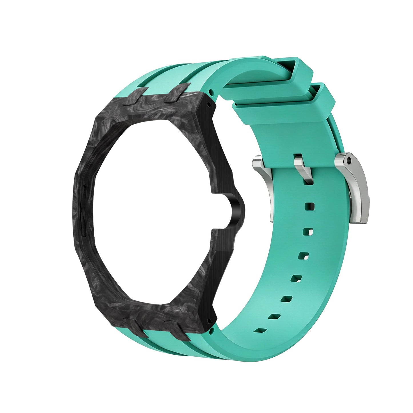 [AuraEcho]Royal Oak Pop Exclusive Carbon‑fiber Case & Silicone Strap(Only Strap)