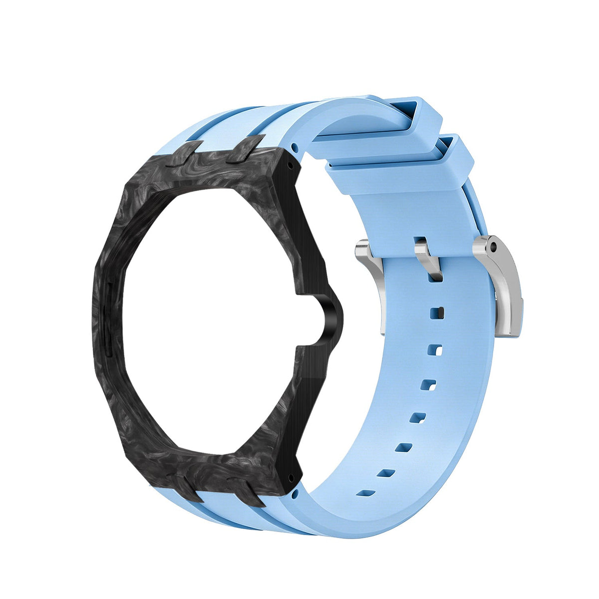 [AuraEcho]Royal Oak Pop Exclusive Carbon‑fiber Case & Silicone Strap(Only Strap)