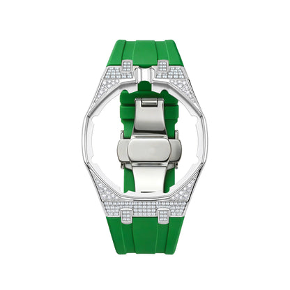 [AuraEcho] Royal Oak Pop Exclusive Steel Case With Diamond(Moissanite) & Silicone Strap