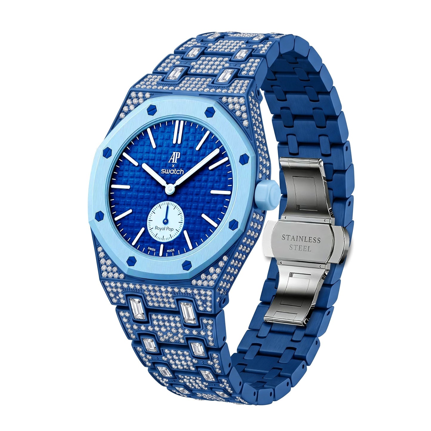[AuraEcho]Royal Oak Pop Exclusive Bioceramic Case & Bioceramic Strap Full Diamond(Only Strap)