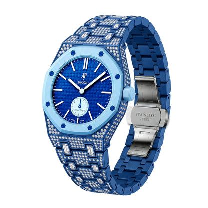 [AuraEcho]Royal Oak Pop Exclusive Bioceramic Case & Bioceramic Strap Full Diamond(Only Strap)