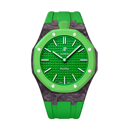 [AuraEcho]Royal Oak Pop Exclusive Carbon‑fiber Case & Silicone Strap(Only Strap)
