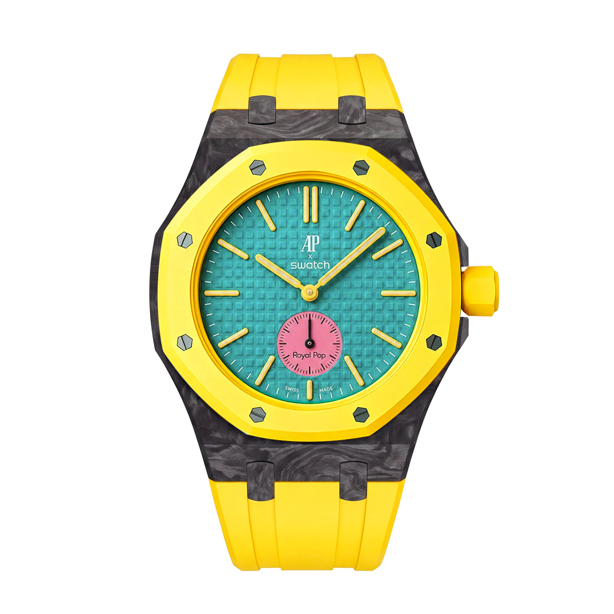 [AuraEcho]Royal Oak Pop Exclusive Carbon‑fiber Case & Silicone Strap(Only Strap)