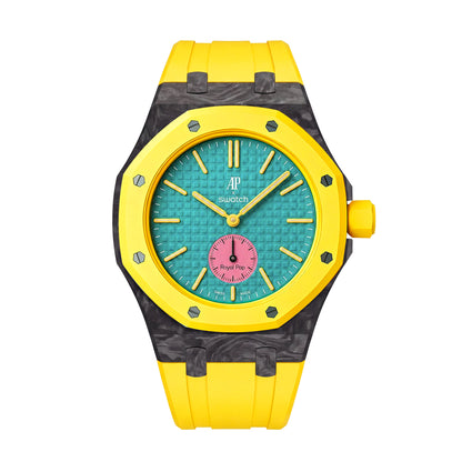 [AuraEcho]Royal Oak Pop Exclusive Carbon‑fiber Case & Silicone Strap(Only Strap)