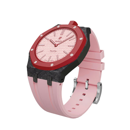 [AuraEcho]Royal Oak Pop Exclusive Carbon‑fiber Case & Silicone Strap(Only Strap)