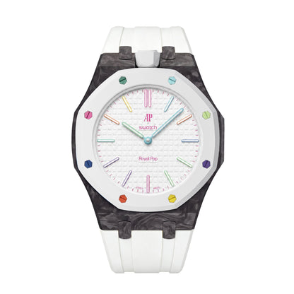 [AuraEcho]Royal Oak Pop Exclusive Carbon‑fiber Case & Silicone Strap(Only Strap)