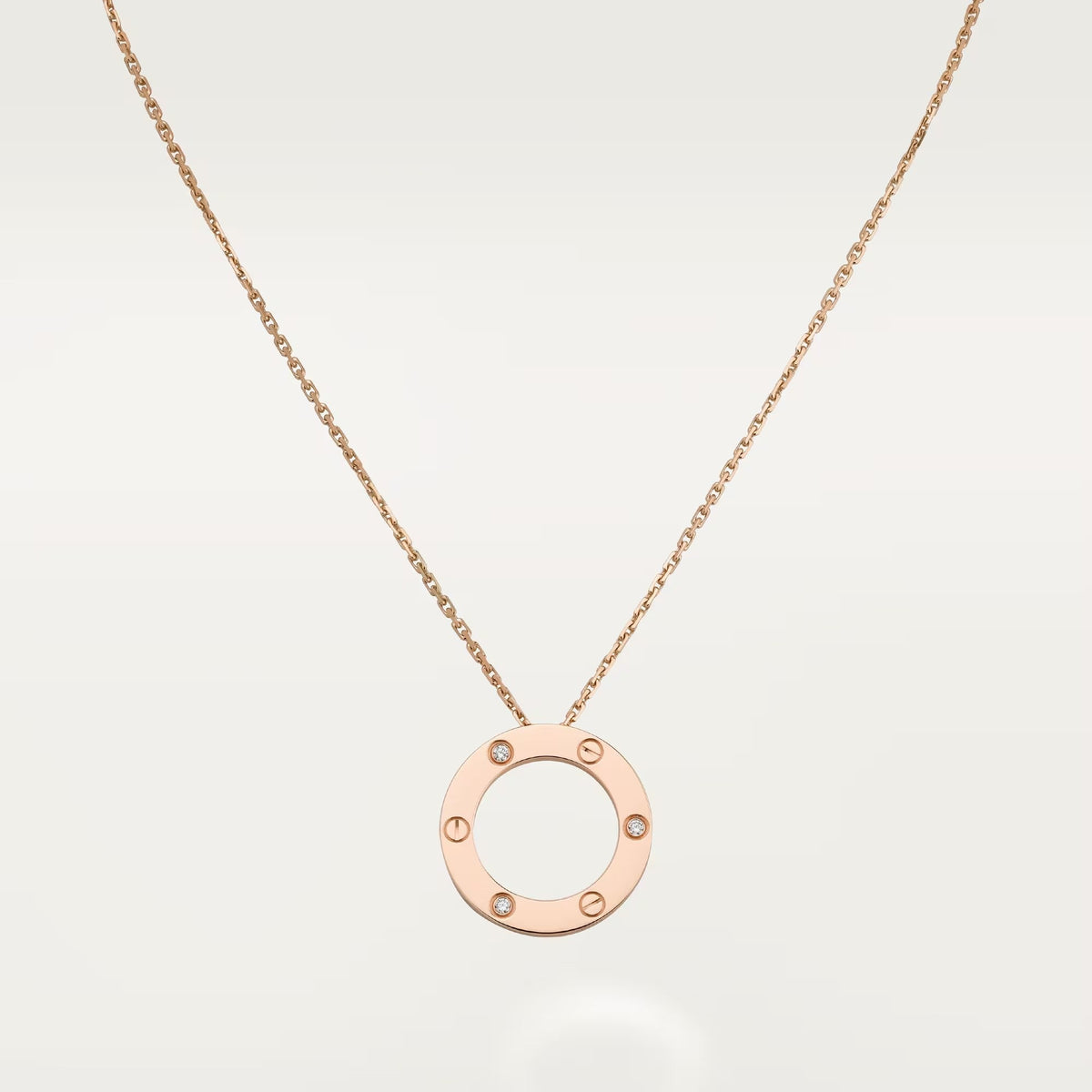 [AuraEcho]LOVE NECKLACE 16MM 3 DIAMONDS