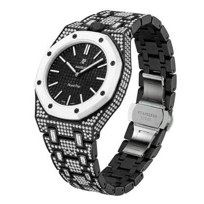 [AuraEcho]Royal Oak Pop Exclusive Bioceramic Case & Bioceramic Strap Full Diamond(Only Strap)