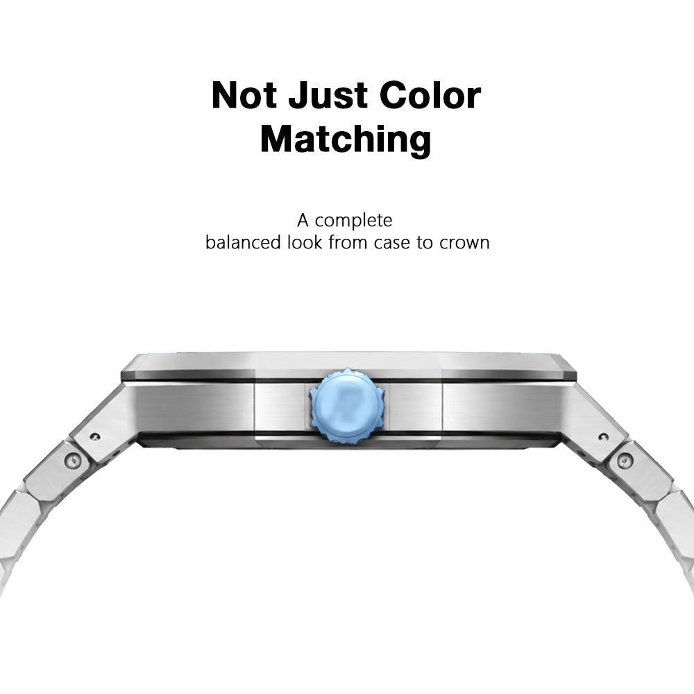 [AuraEcho]Royal Oak Pop Exclusive Steel Case & Strap Full‑wrap Embedded Watch Band (AP6013A)(Only Strap)