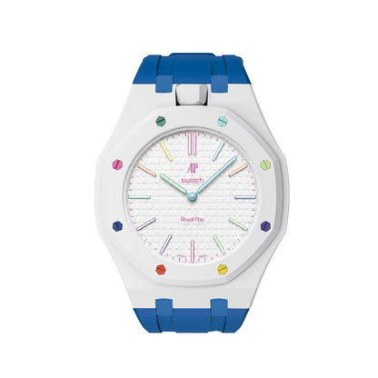 [AuraEcho]Royal Oak Pop Exclusive Bioceramic Case & Silicone Strap Mix Color(Only Strap)