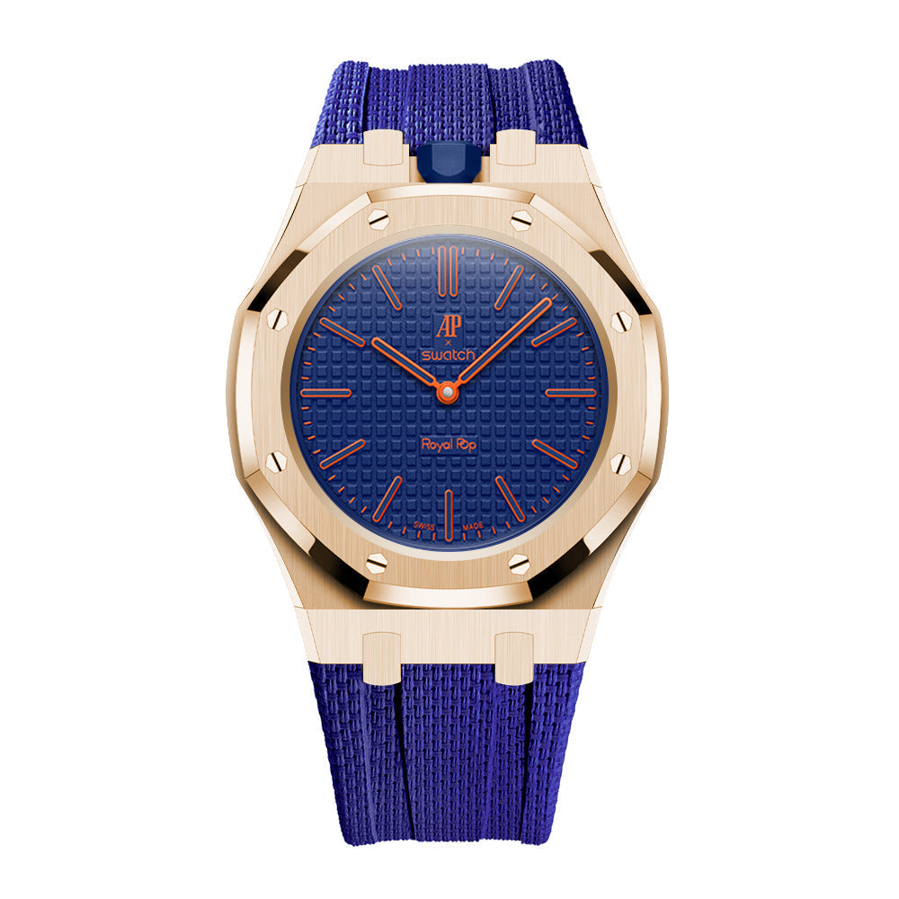 [AuraEcho]Steel Case & Fluoroelastomer Strap Full‑wrap Embedded Watch Band(Only Strap)