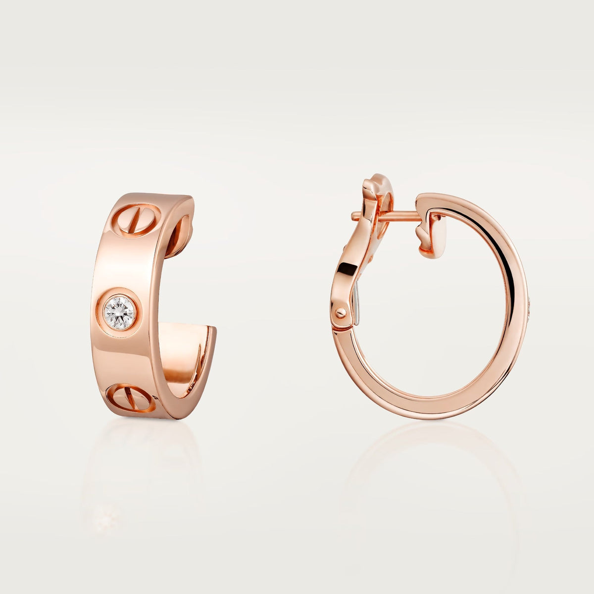 [AuraEcho]LOVE EARRINGS 5.7MM 2 DIAMONDS
