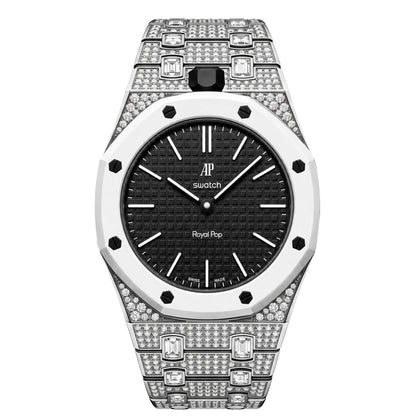 [AuraEcho]Royal Oak Pop Exclusive Bioceramic Case & Bioceramic Strap Full Diamond(Only Strap)