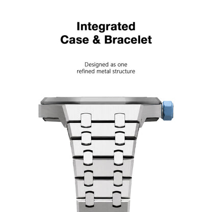 [AuraEcho]Royal Oak Pop Exclusive Steel Case & Strap Full‑wrap Embedded Watch Band (AP6013A)(Only Strap)