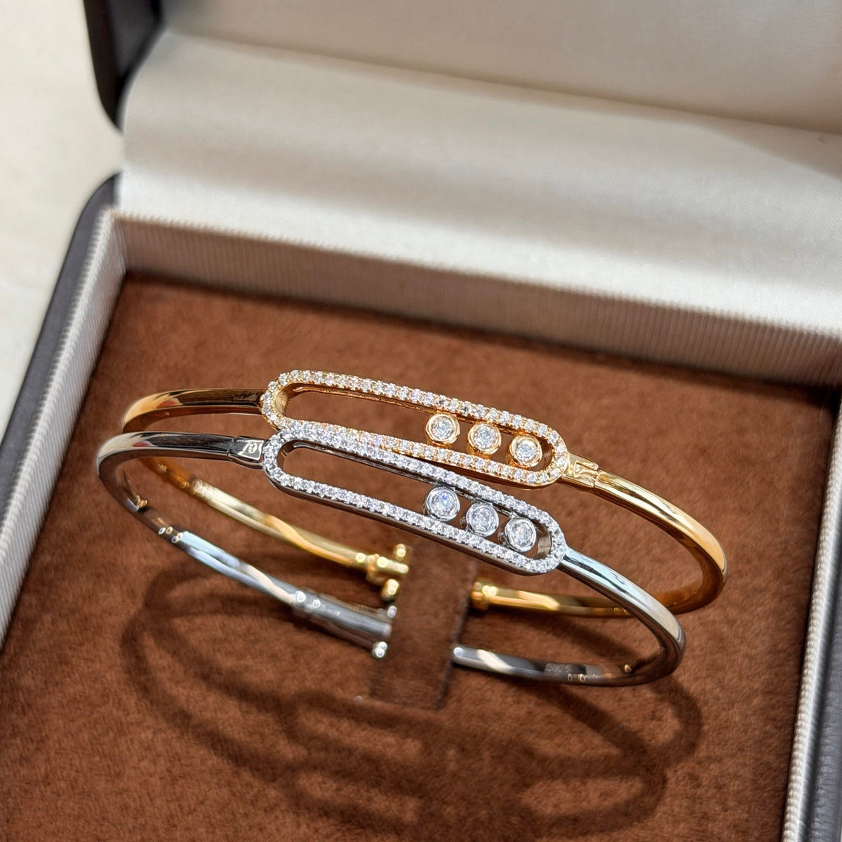 [AuraEcho]Move Pavé Diamond Bangle Bracelet M