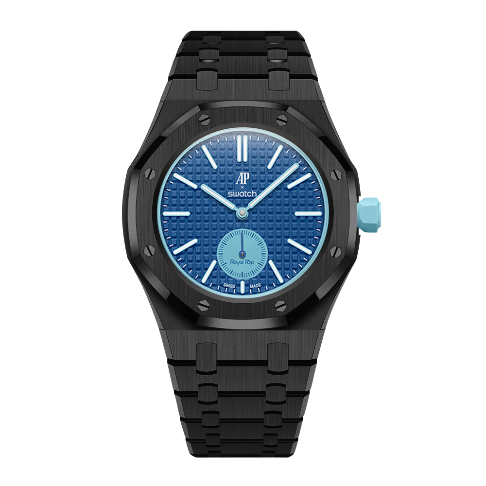 [AuraEcho]Royal Oak Pop Exclusive Steel Case & Strap Full‑wrap Embedded Watch Band (AP6013A)(Only Strap)