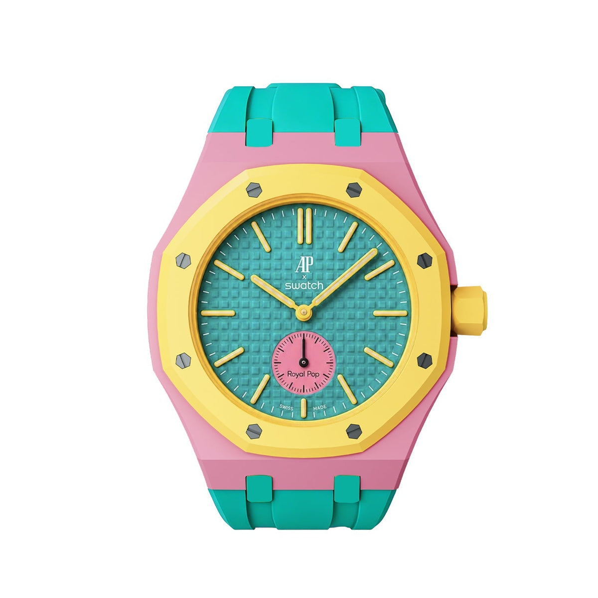 [AuraEcho]Royal Oak Pop Exclusive Bioceramic Case & Silicone Strap Mix Color(Only Strap)