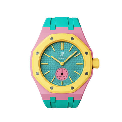 [AuraEcho]Royal Oak Pop Exclusive Bioceramic Case & Silicone Strap Mix Color(Only Strap)