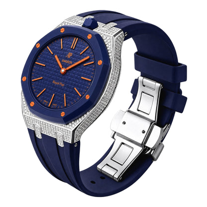 [AuraEcho] Royal Oak Pop Exclusive Steel Case With Diamond(Moissanite) & Silicone Strap