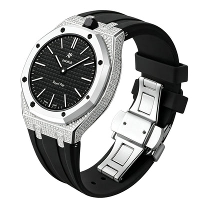 [AuraEcho] Royal Oak Pop Exclusive Steel Case With Diamond(Moissanite) & Silicone Strap