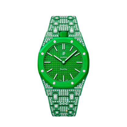 [AuraEcho]Royal Oak Pop Exclusive Bioceramic Case & Bioceramic Strap Full Diamond(Only Strap)