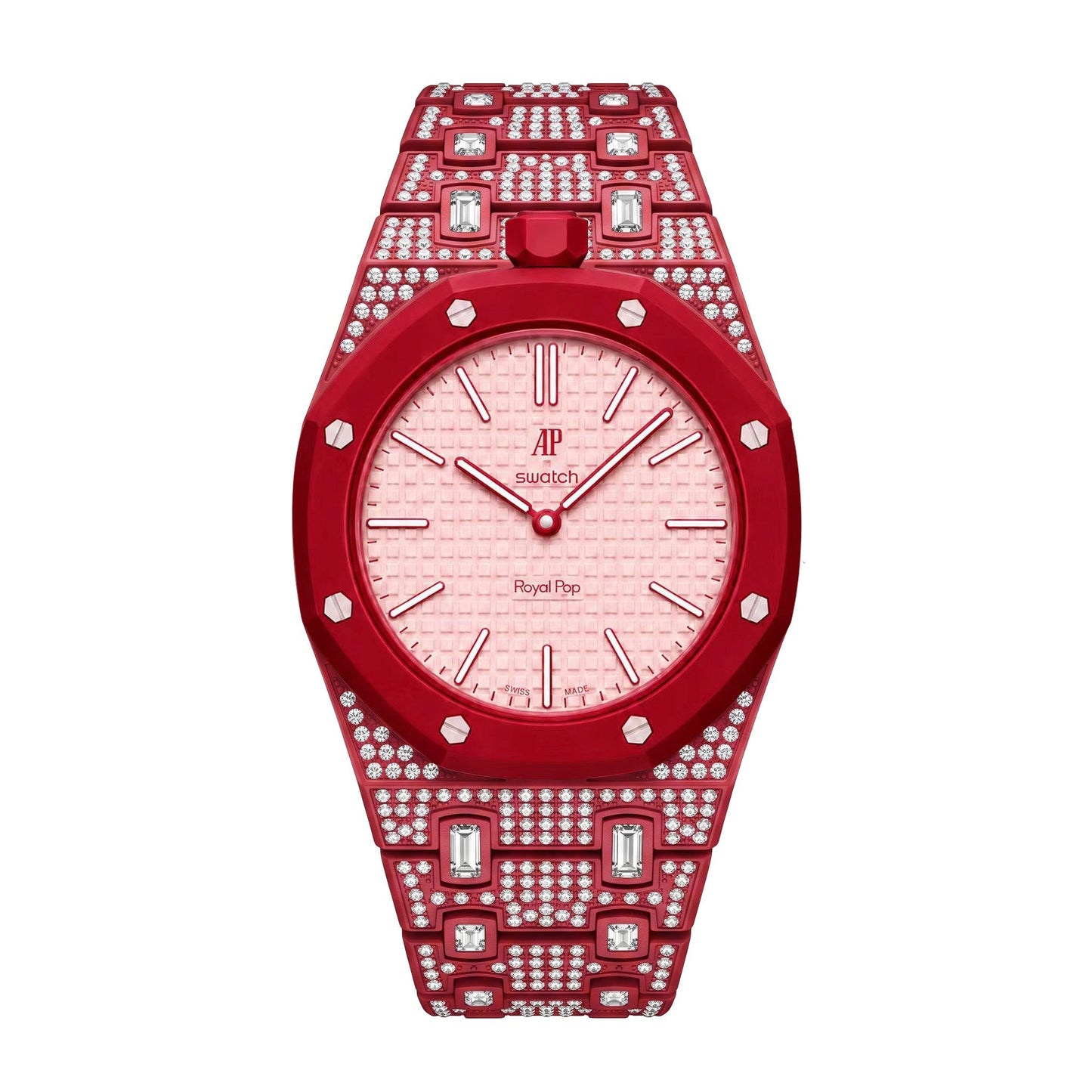 [AuraEcho]Royal Oak Pop Exclusive Bioceramic Case & Bioceramic Strap Full Diamond(Only Strap)