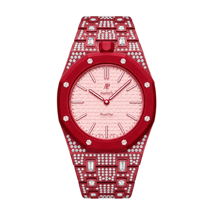 [AuraEcho]Royal Oak Pop Exclusive Bioceramic Case & Bioceramic Strap Full Diamond(Only Strap)