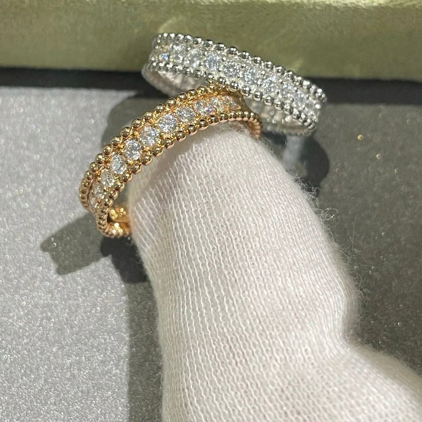 [AuraEcho]PERLEE DIAMOND ROSE GOLD RING