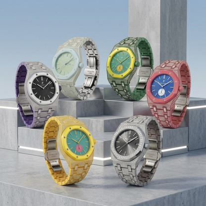 [AuraEcho]Royal Oak Pop Exclusive Bioceramic Case & Bioceramic Strap Full Diamond(Only Strap)